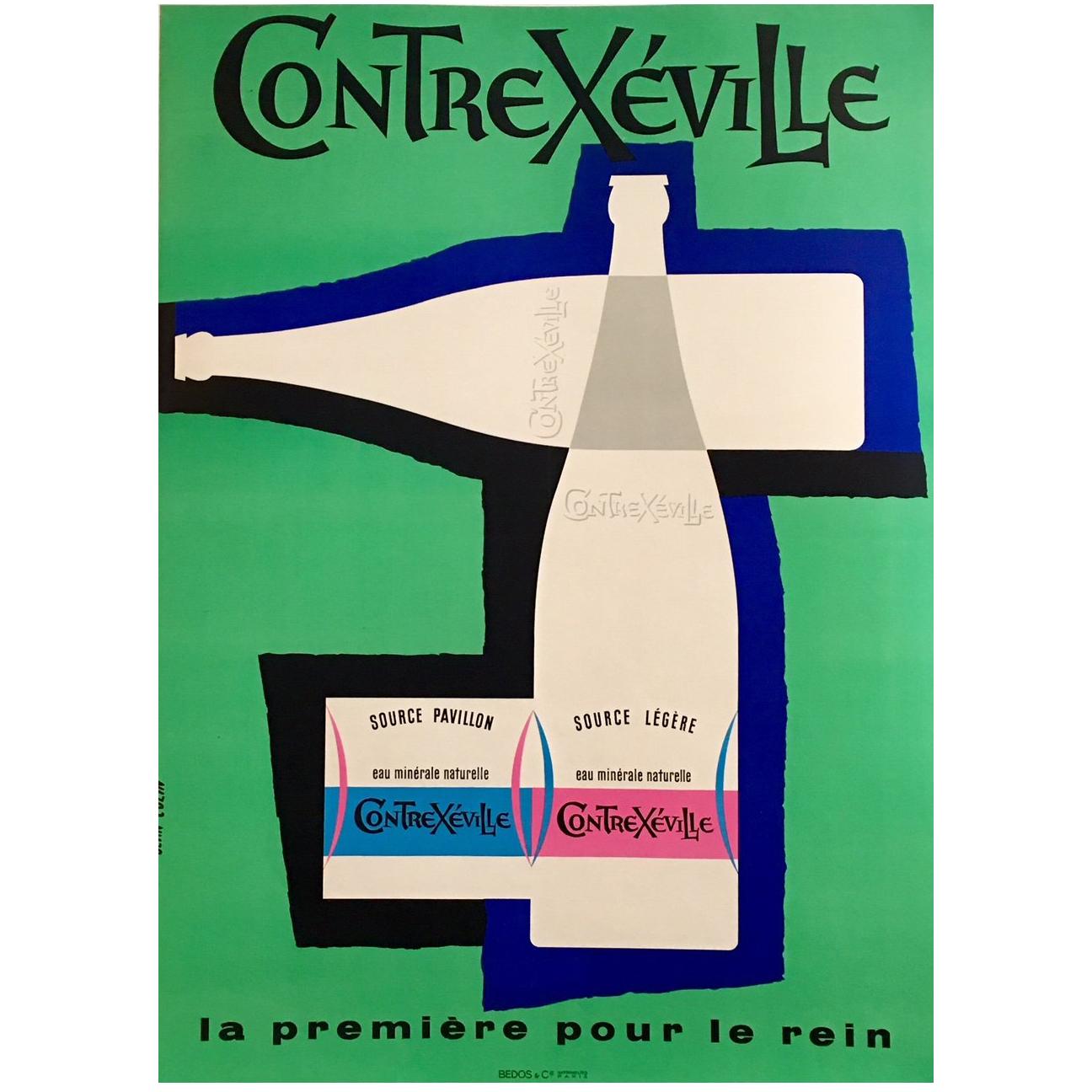 Original Vintage Poster, Contrexeville by Jean Colin, 1954