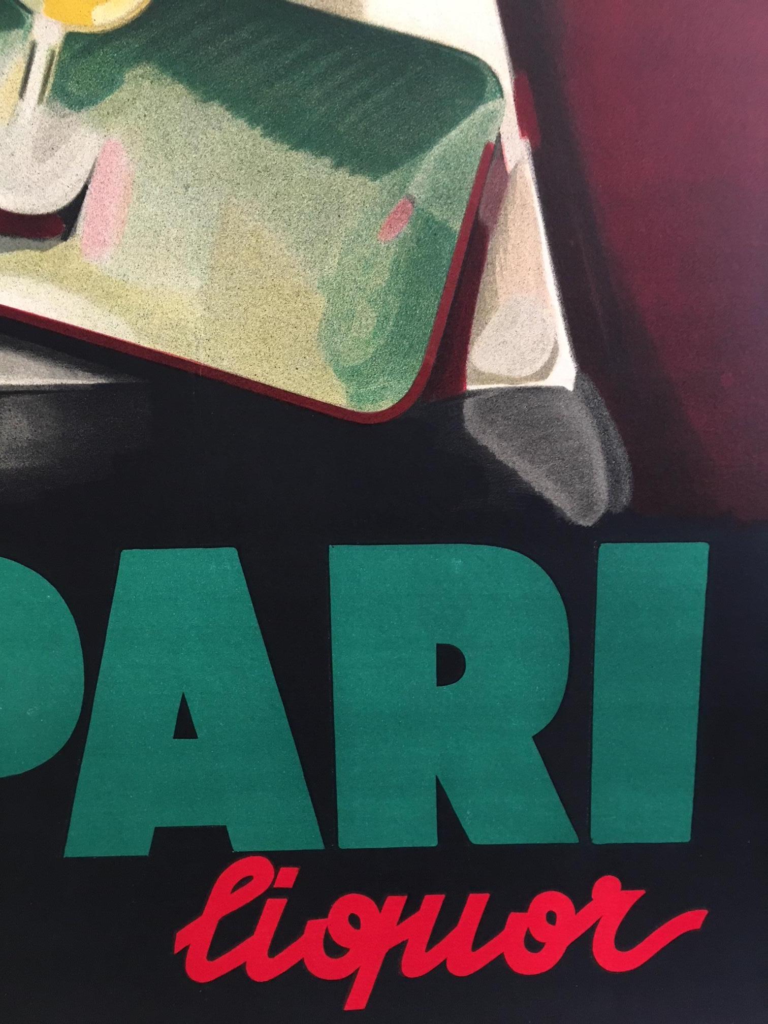 Originales Original-Vintage-Poster, Cordial Campari Nizzoli 1927 Lithographie, Getränke  im Zustand „Hervorragend“ im Angebot in Melbourne, Victoria