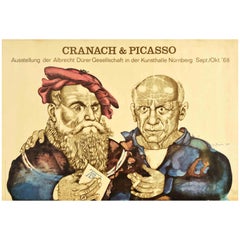 Original Vintage Poster Cranach & Picasso Art Exhibition Albrecht Durer Society