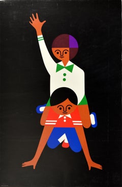 Original Vintage Poster Creative Playthings Educational Toys Children Playing