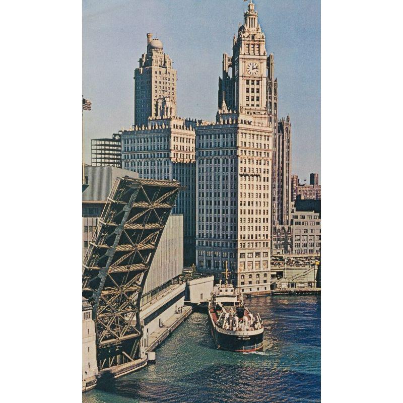 Vintage-Poster, „Discover a New World“, Chicago-Illinois-Usa, 1963 im Zustand „Gut“ im Angebot in SAINT-OUEN-SUR-SEINE, FR
