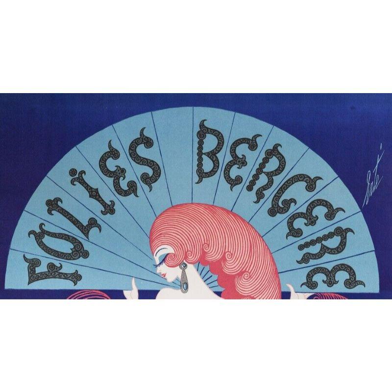 Original Vintage Poster-Erté-Folie Bergères.-Music Hall French Cancan, 1971 In Good Condition In SAINT-OUEN-SUR-SEINE, FR