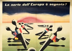 Original Vintage Poster European Union Federation Election Vote Strength Freedom