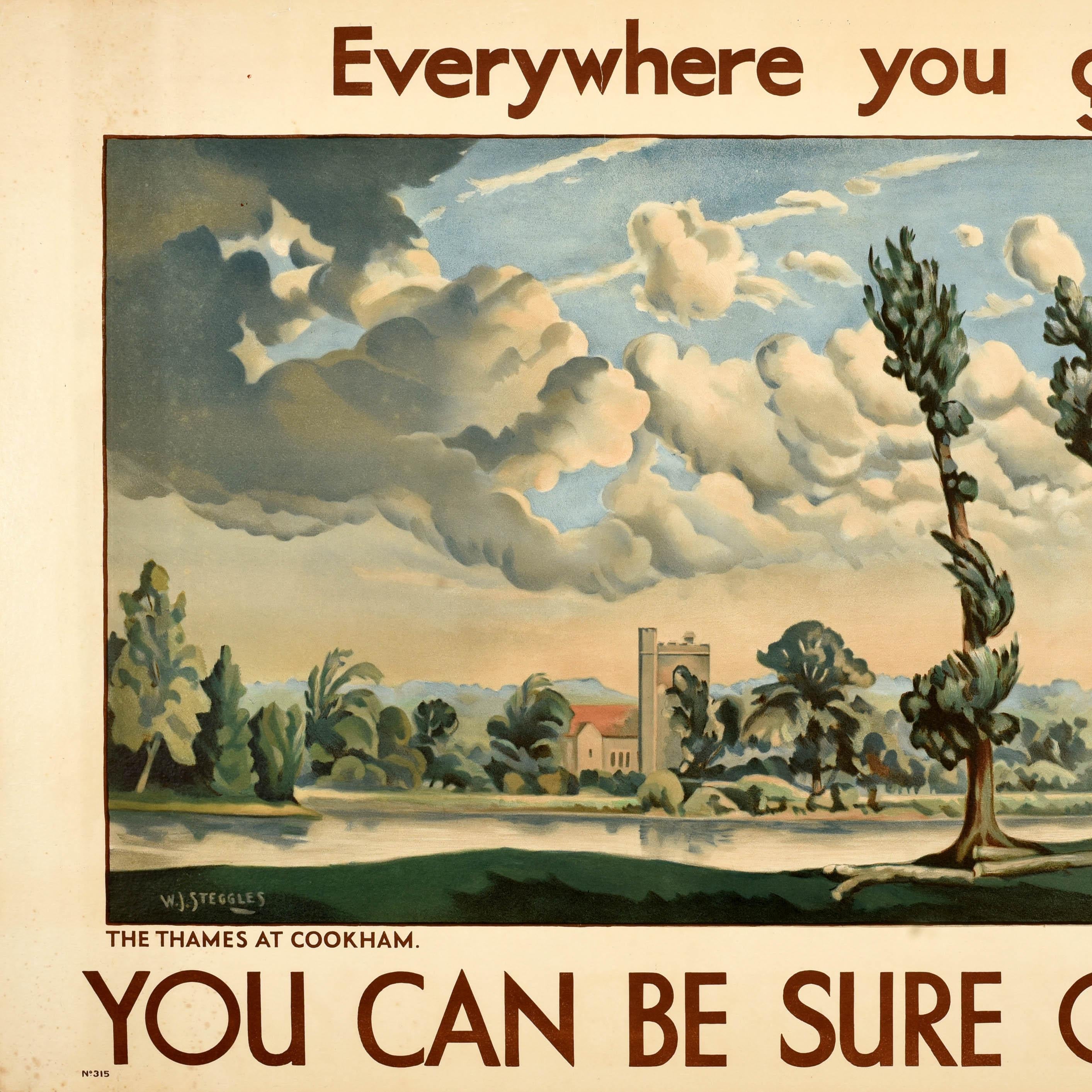 Original-Vintage-Poster, „ Everywhere You Go Sure Of Shell Thames“, Cookham Steggles (Britisch) im Angebot