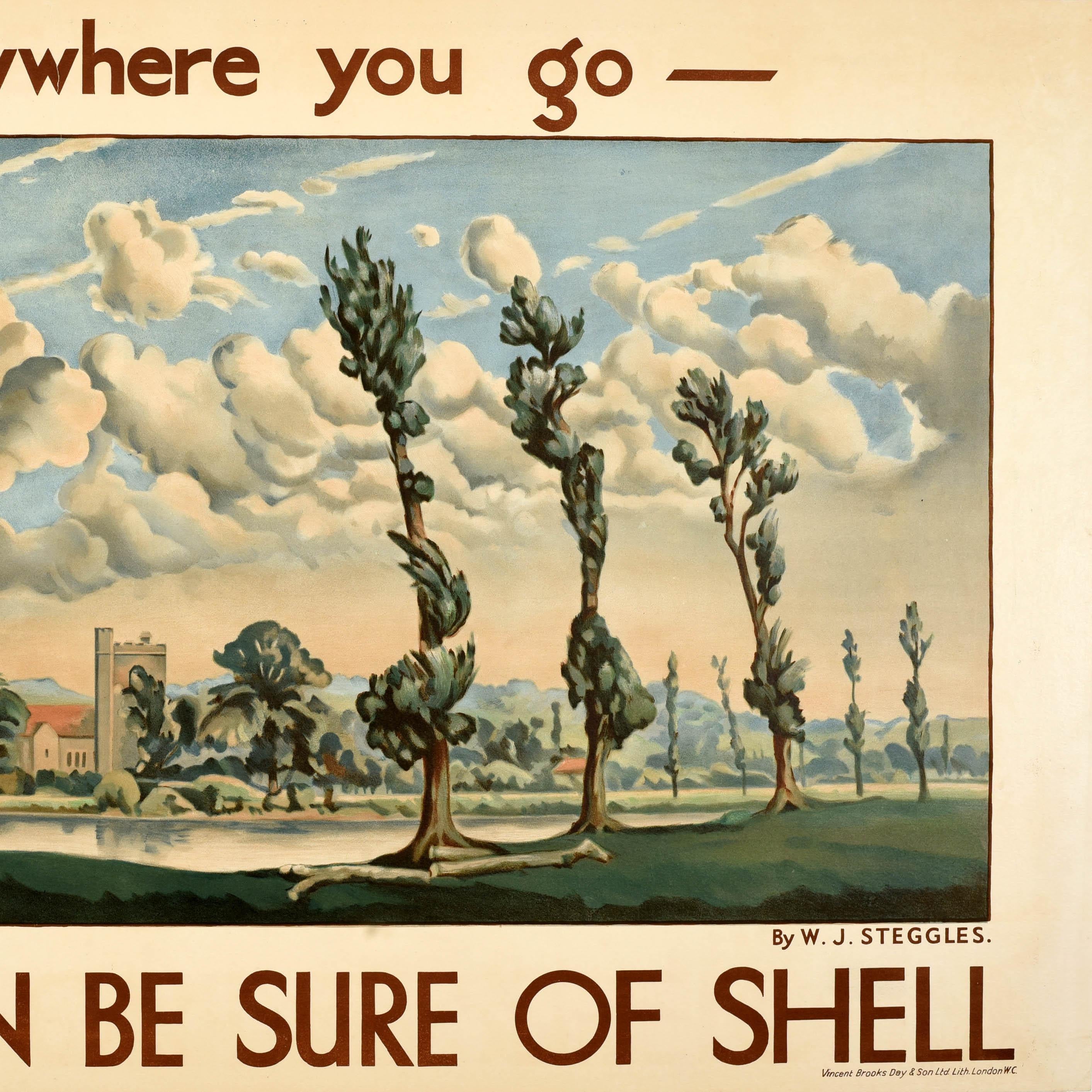 Original-Vintage-Poster, „ Everywhere You Go Sure Of Shell Thames“, Cookham Steggles im Zustand „Gut“ im Angebot in London, GB