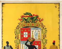 Original Vintage Poster Exposicao Colonial Exhibition Porto World Fair Portugal