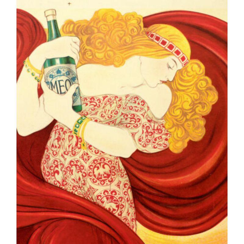 Original Vintage Poster-F. Non-Fonte Meo-Acqua Minerale Naturale, 1924

Although the poster was designed in the Art Deco period, the woman's gracefully-flowing red robe reflects the best Art Nouveau sensibilities.

Additional Details:
Materials