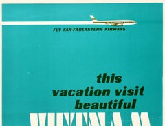 Original Vintage Poster Fly Far-FarEastern Airways Vietnam Anti War US Soldiers