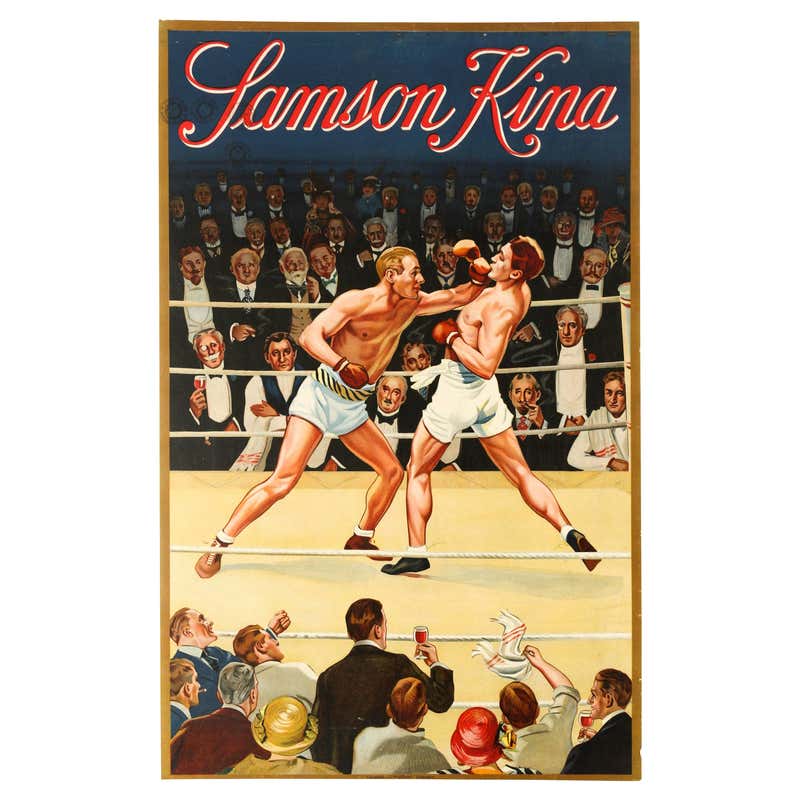 Original Vintage Sport Poster for an Amateur Boxing Competition For ...