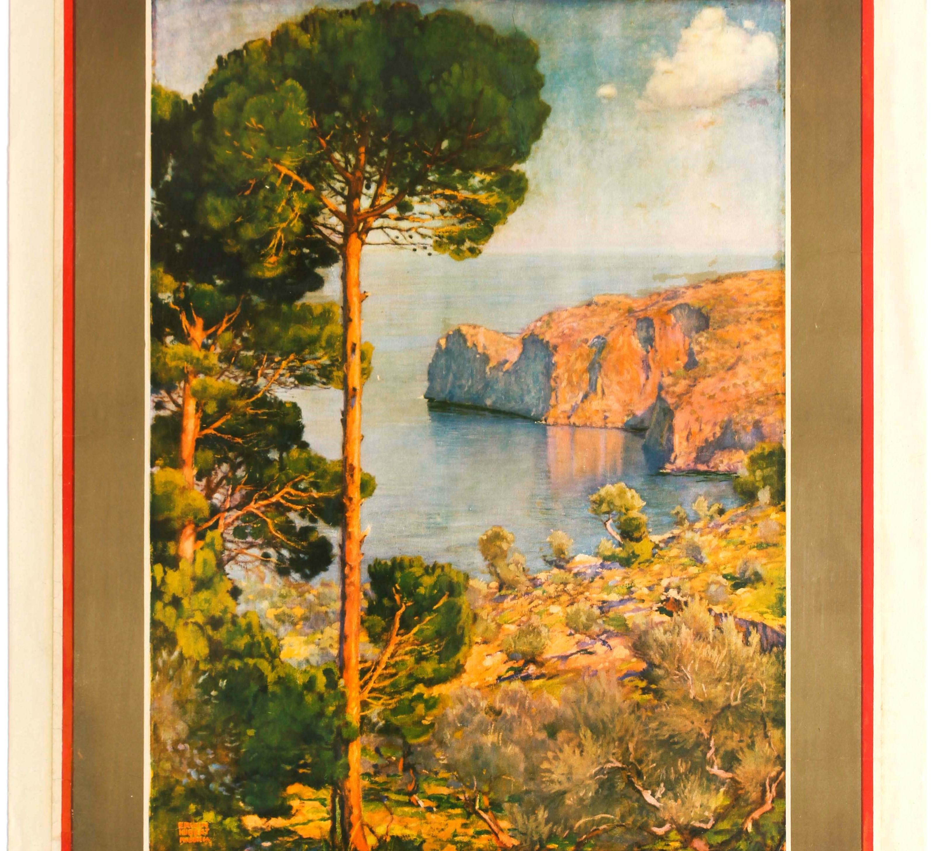 Espagnol Original Vintage Poster - For Sunshine Mallorca - Travel Mediterranean Sea - Spain en vente