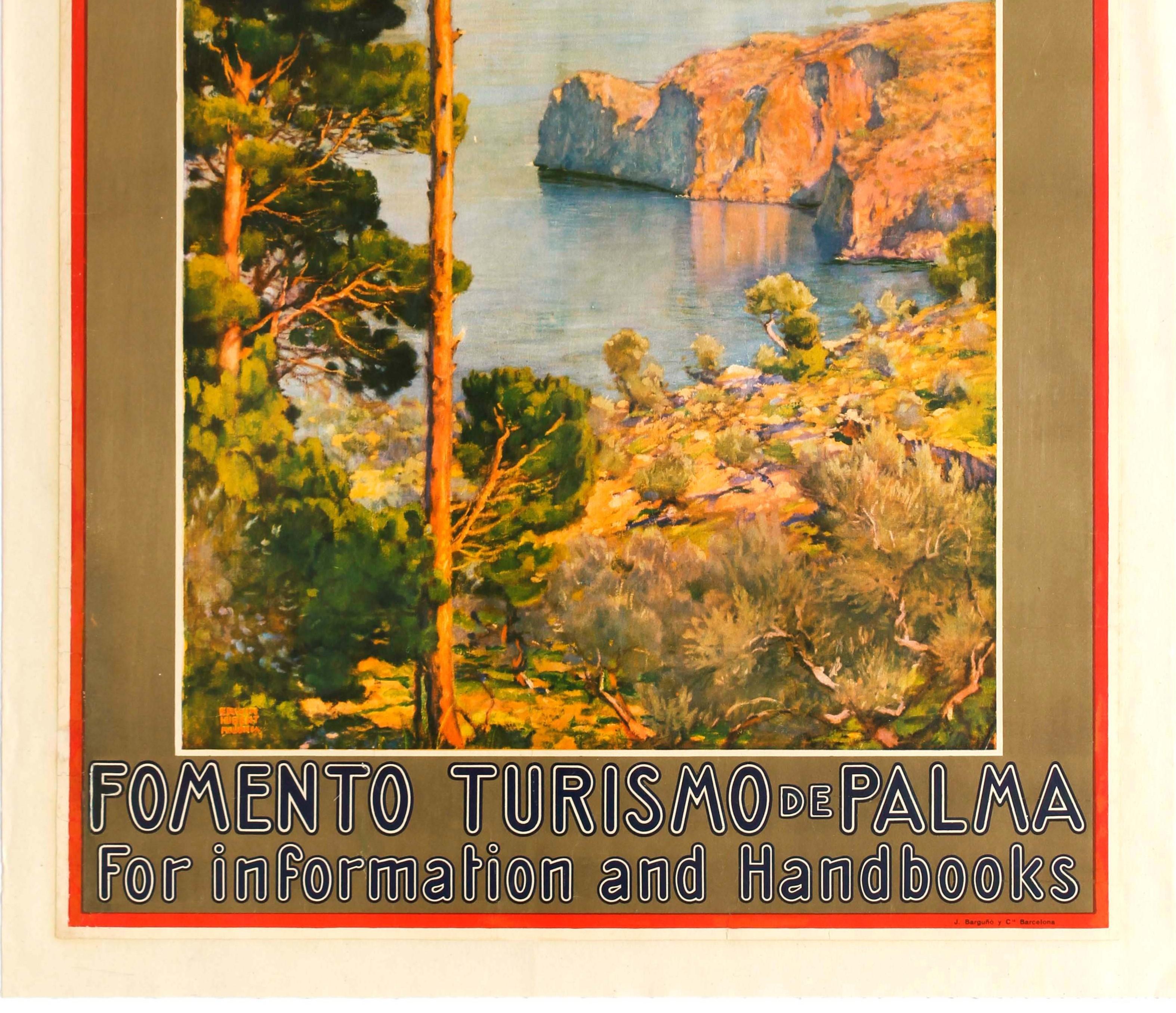 Original Vintage Poster - For Sunshine Mallorca - Travel Mediterranean Sea - Spain État moyen - En vente à London, GB