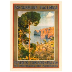 Original Vintage Poster - For Sunshine Mallorca - Travel Mediterranean Sea Spain