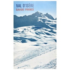 Original Retro Poster For Val D'Isere Savoie France Winter Sport Skiing Travel