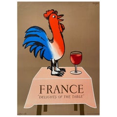 Original Vintage Poster, "France – Delights of the Table" by Saviganc, c. 1966