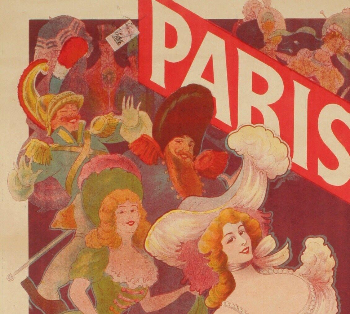 Affiche originale Vintage By-G. Biliotti-Parisiana-Opera-Dance, 1903 Bon état - En vente à SAINT-OUEN-SUR-SEINE, FR