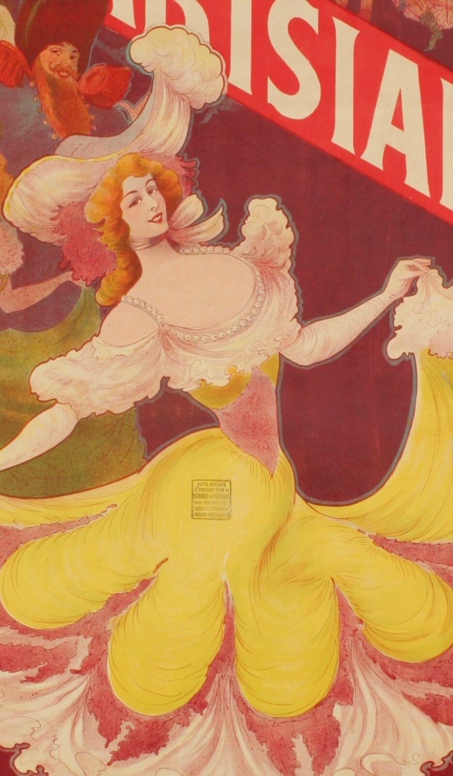 20ième siècle Affiche originale Vintage By-G. Biliotti-Parisiana-Opera-Dance, 1903 en vente