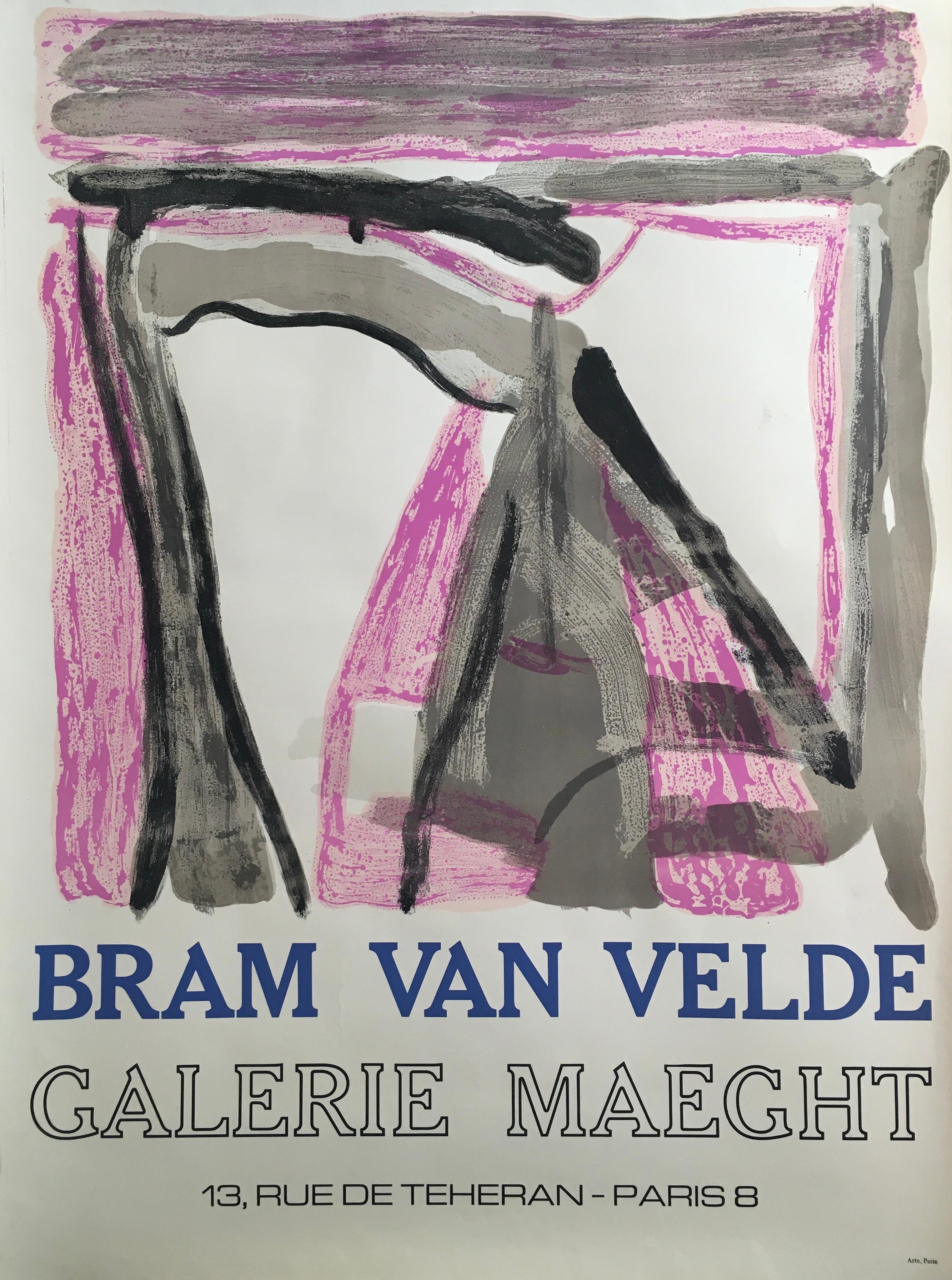Original Vintage Poster, Galerie Maeght Bram Van Velde, 1975 In Excellent Condition For Sale In Melbourne, Victoria
