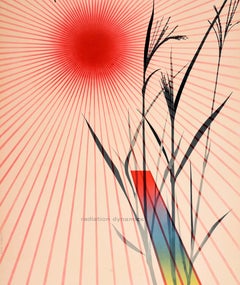 Original Vintage Poster General Dynamics Radiation Arabic Erik Nitsche Maize