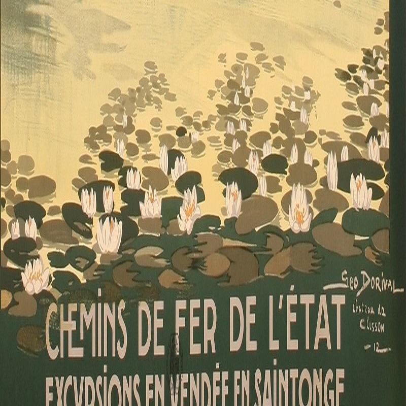 Art Deco Original Vintage Poster, Geo Dorival, Sud Vendée, Clisson, Atlantic Ocean, 1912 For Sale