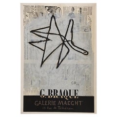 Original Vintage Poster George Braque Galerie Maeght 1956 Exhibition Lithograph 