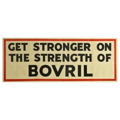 Original Vintage Poster Get Stronger On The Strength Of Bovril Ad Hot Drink Food