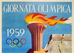 Original Vintage Poster Giornata Olimpica Modern Ancient Rome Olympic Games Day