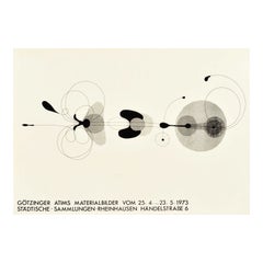 Original-Vintage-Poster Gotzinger Atims, Materialbilder Rheinhausen, abstrakte Kunst