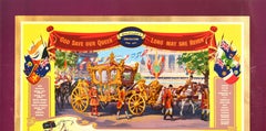 Original Vintage Poster Hercules Cycles Queen Elizabeth II Coronation 1953 Art