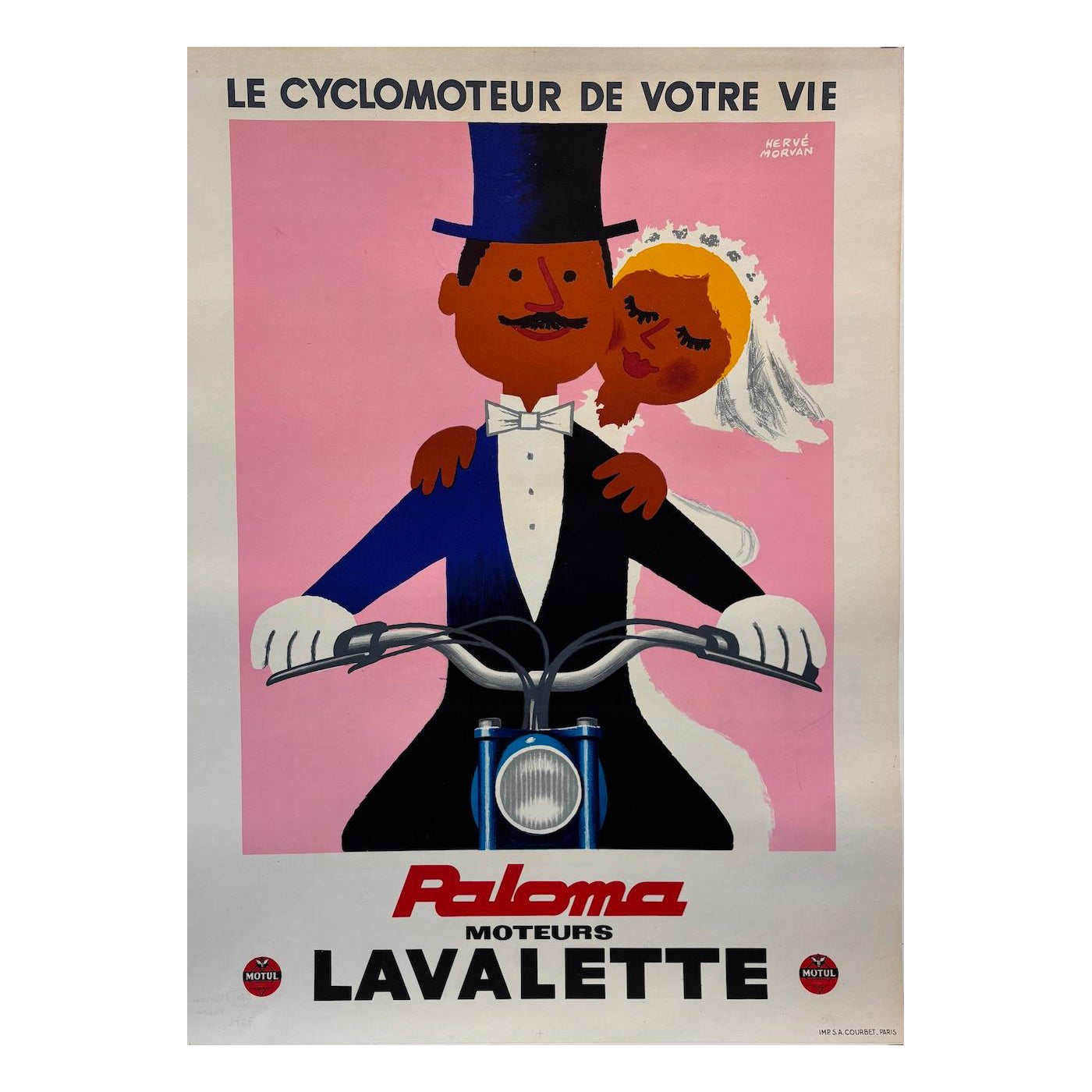 Poster originale d'epoca, Herve Morvan "Lavalette Paloma" formato medio RARO in vendita