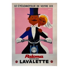 Original Vintage Poster, Herve Morvan "Lavalette Paloma" Medium Size RARE Format