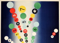 Original Vintage Poster Hispano Olivetti Divisuma Electric Calculator Midcentury