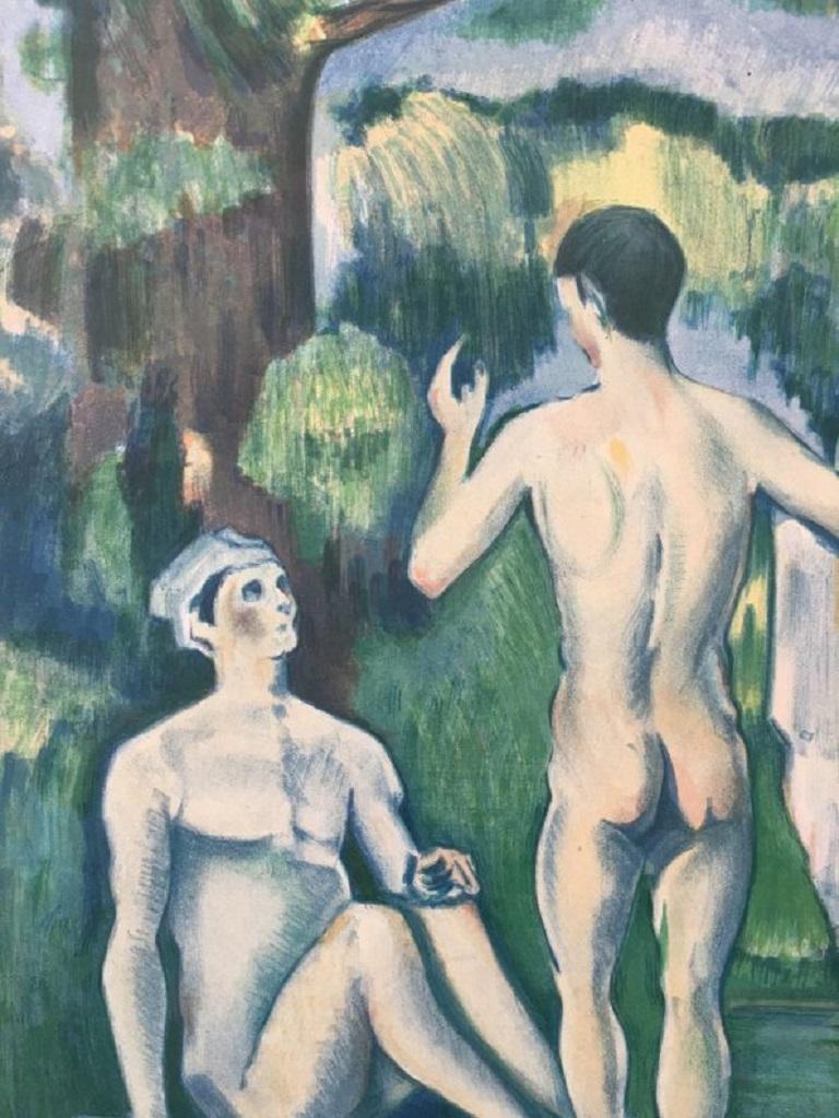 Original Vintage Poster Hommage à Cézanne Octobre 1954 In Excellent Condition In Melbourne, Victoria