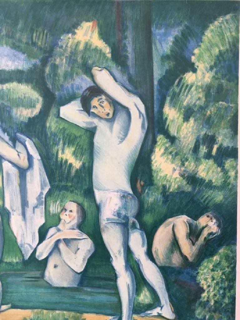 Mid-20th Century Original Vintage Poster Hommage à Cézanne Octobre 1954