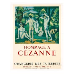 Original Vintage Poster Hommage à Cézanne Octobre 1954