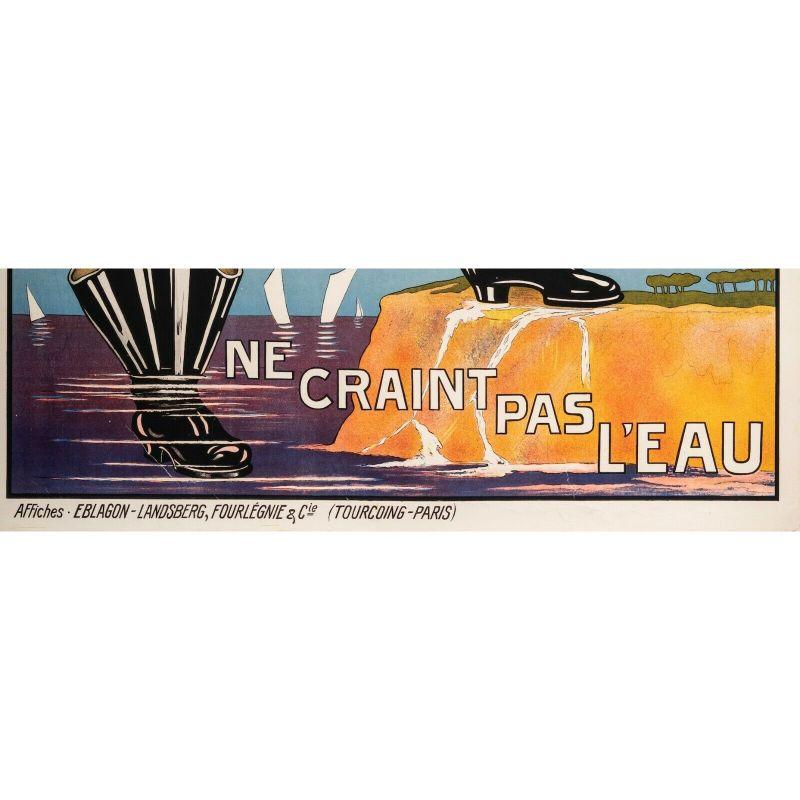 Affiche vintage d'origine Jean Bart Shoe Polish-Corsair- Pirate-Boot, c. 1930 Bon état - En vente à SAINT-OUEN-SUR-SEINE, FR