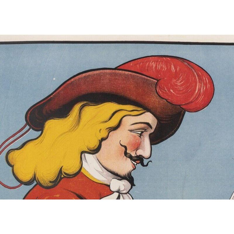 20ième siècle Affiche vintage d'origine Jean Bart Shoe Polish-Corsair- Pirate-Boot, c. 1930 en vente
