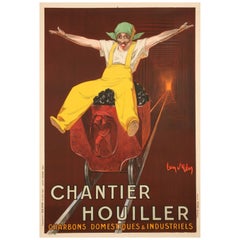 Vintage-Poster, „Jean D'Ylen-Charbon-Commodity-Mining-Rail“, 1924