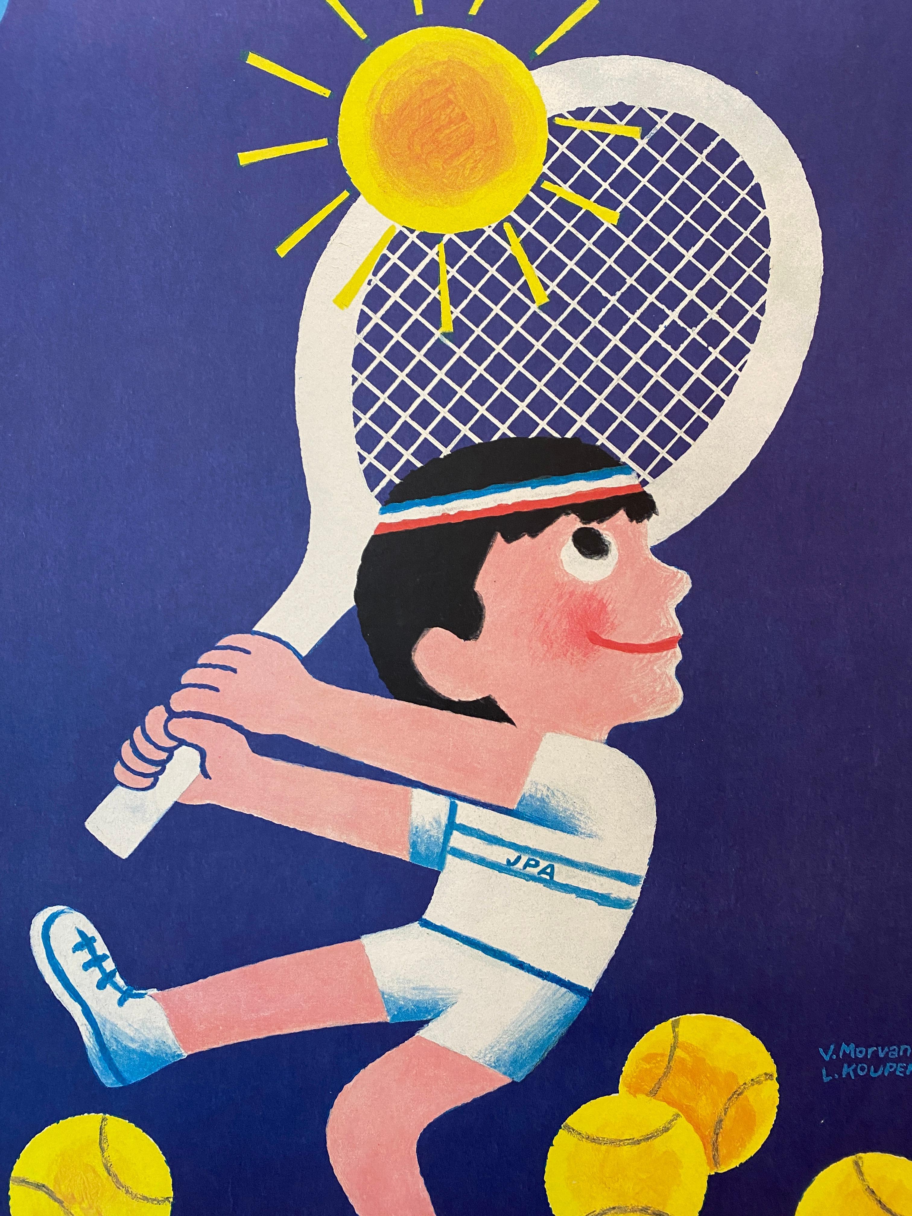 Moderno Poster originale d'epoca, 'Jeunesse Au Plein Air' C. 1980 A.Morvan & L.C. in vendita