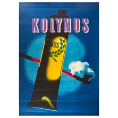 Original Vintage Poster Kolynos Toothpaste Dental Health Care Modernist Design