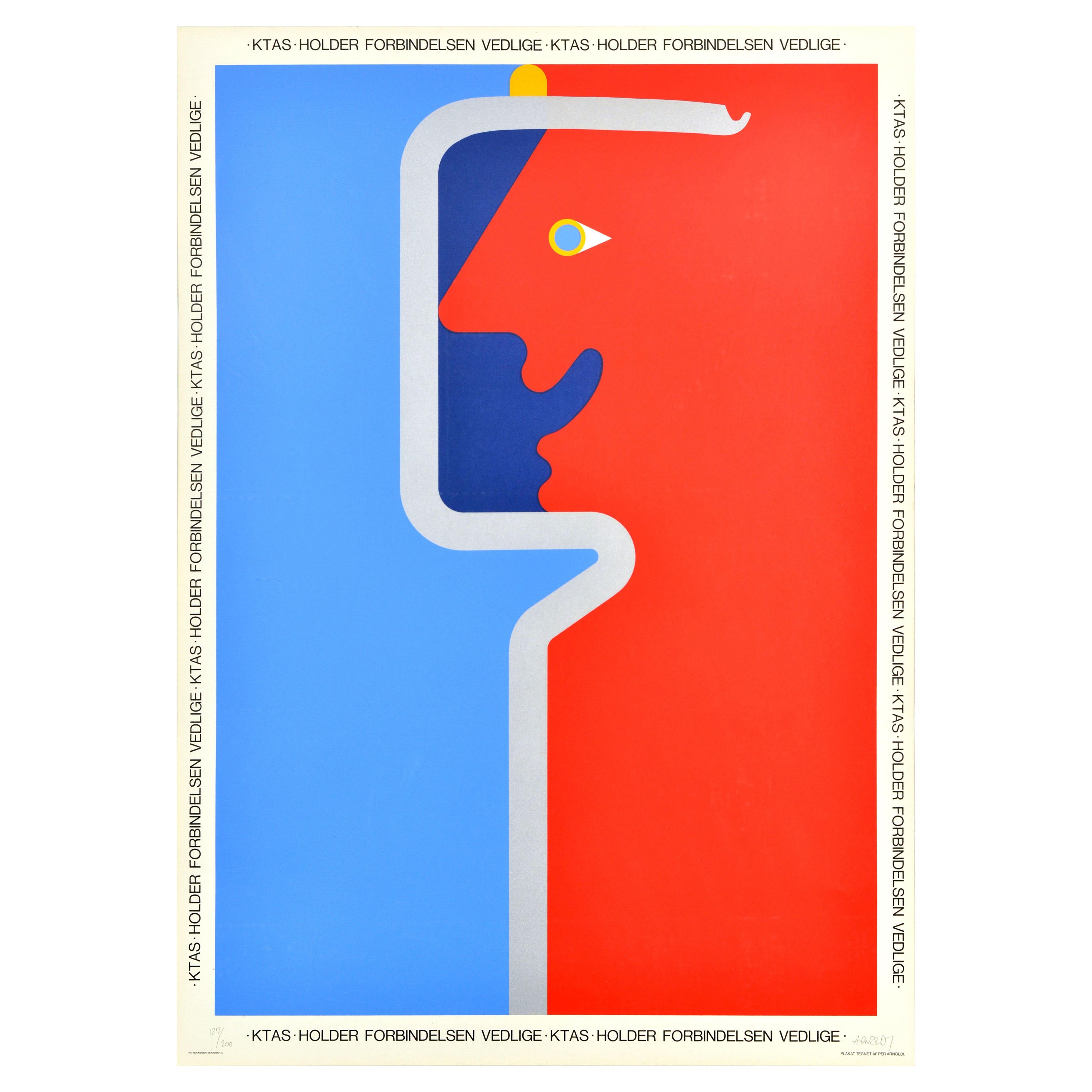 Original-Vintage-Poster, Ktas-Halter, Forbindelsen Vedlige, „ Keeps The Connection“