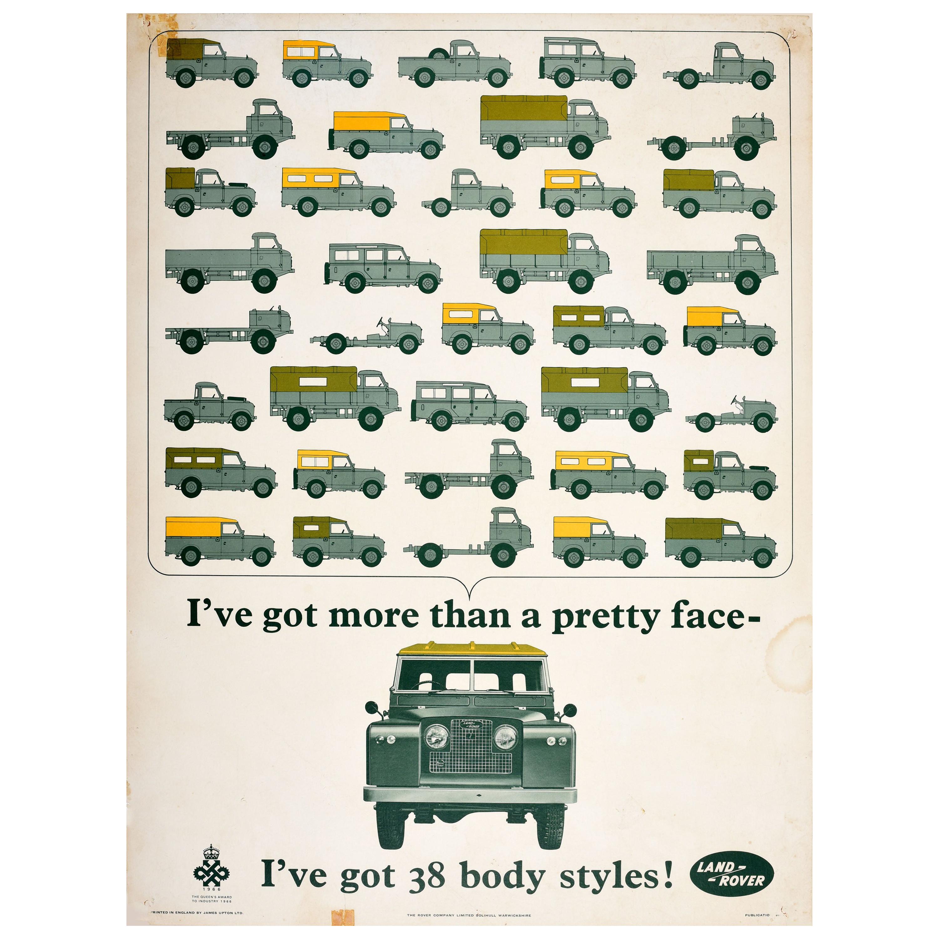 Original Vintage Poster Land Rover More Than A Pretty Face 38 Body Styles Jeep
