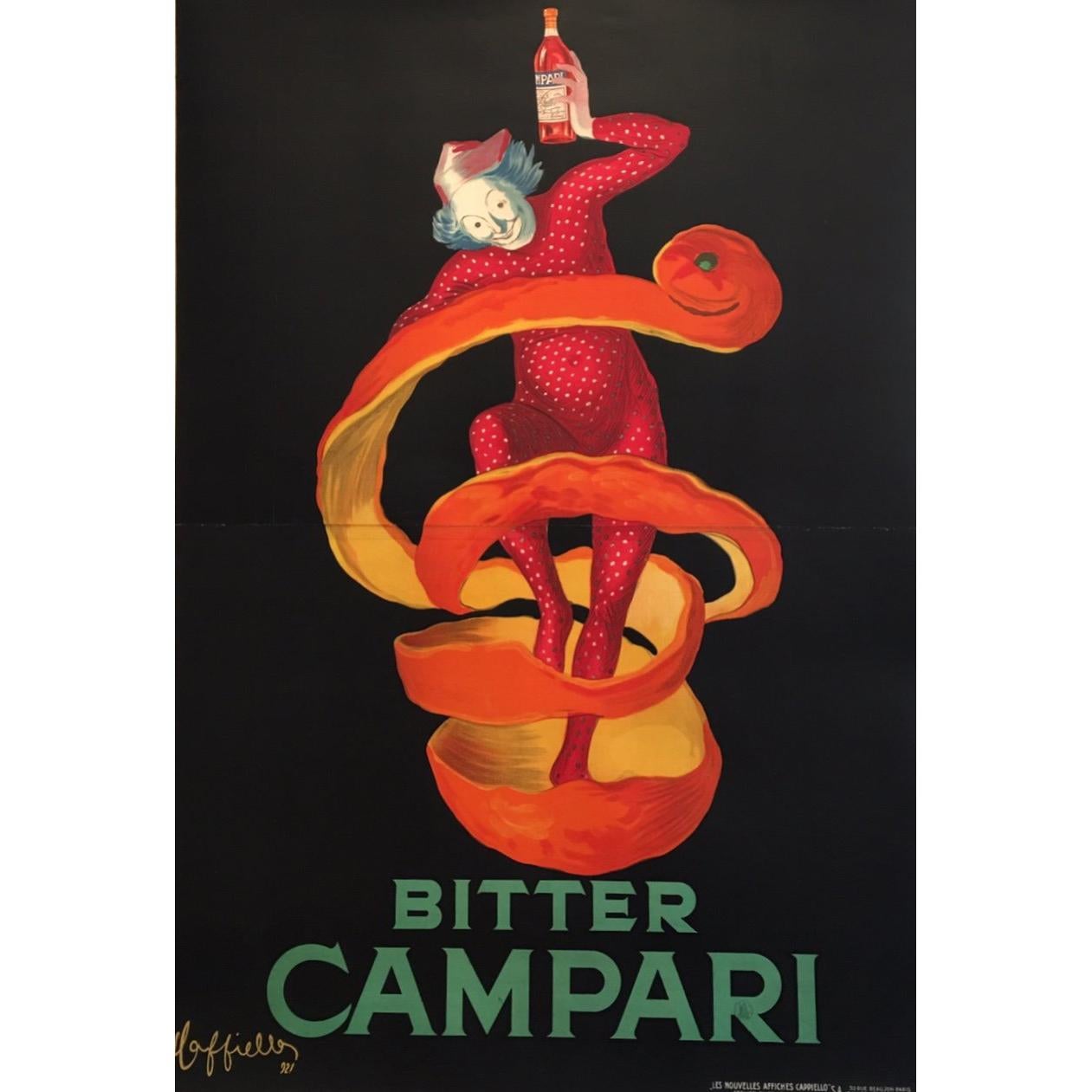 Original Vintage Poster LARGE Bitter Campari Spiratello Leonetto Cappiello 1921