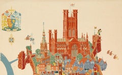 Original Vintage Poster-Lee Kerry-chester-angleterre-pays De Galles, 1953
