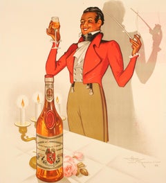 Original Vintage Poster-Lemonnier-Armagnac Chateau De Larressle-Liqueur, 1938