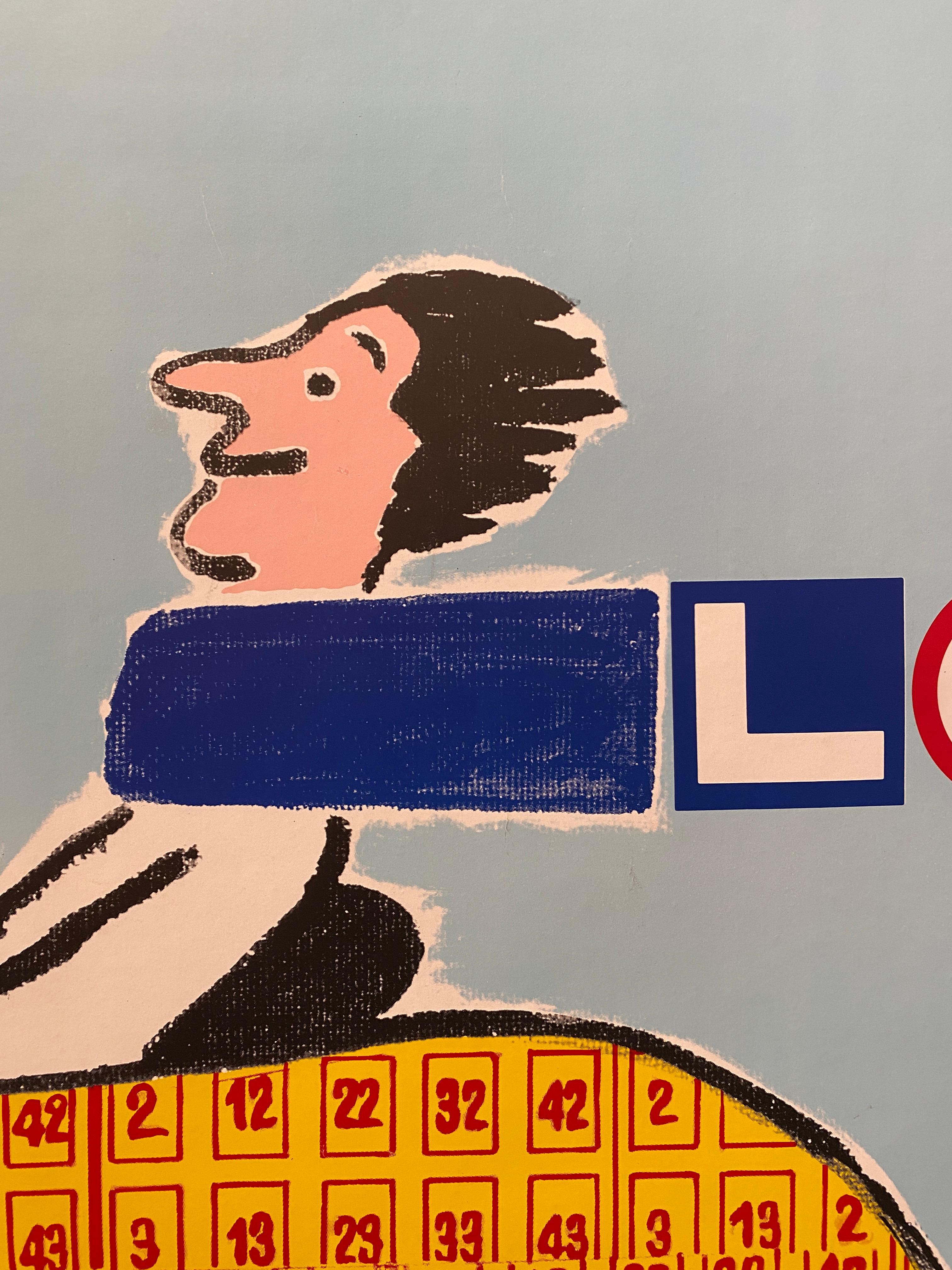 Original-Vintage-Poster, Loto, von Savignac im Zustand „Gut“ im Angebot in Melbourne, Victoria