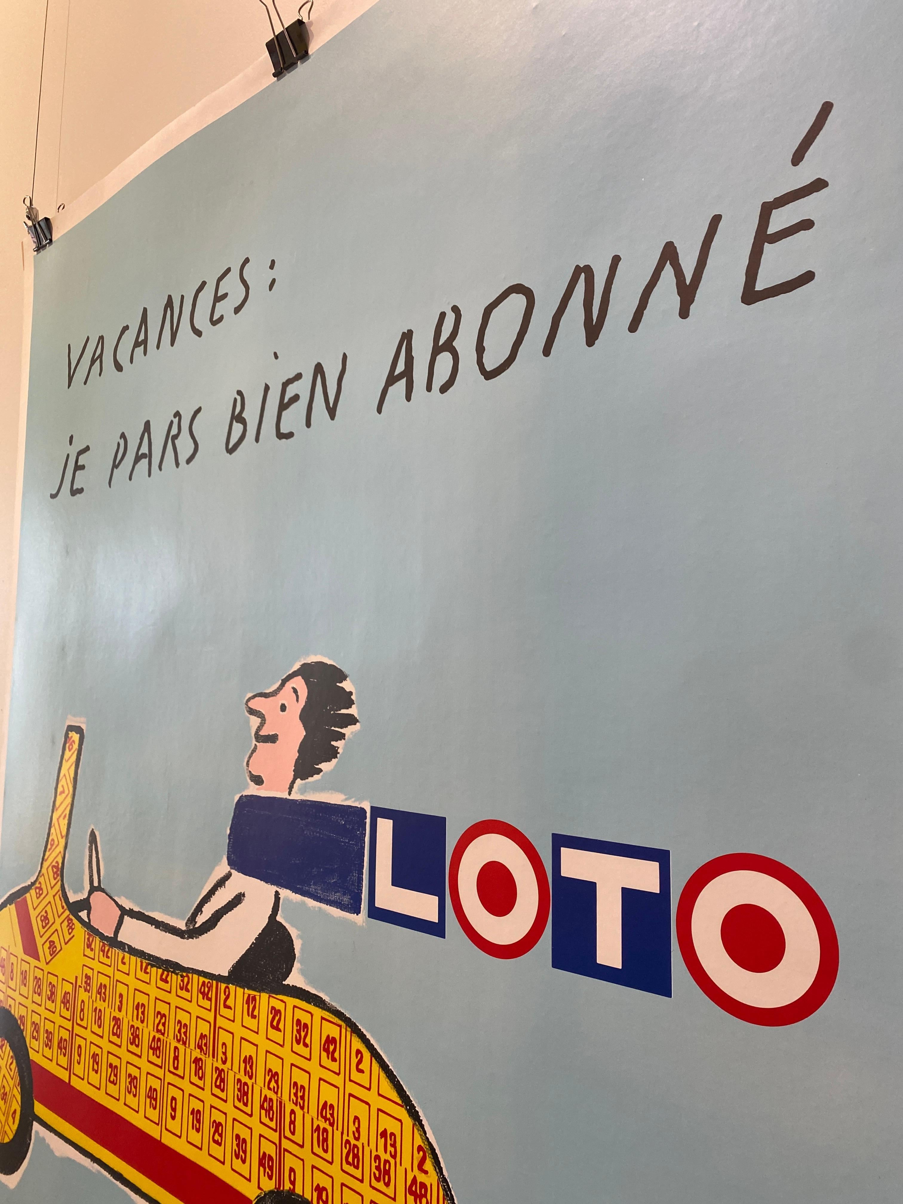 Original-Vintage-Poster, Loto, von Savignac im Angebot 1