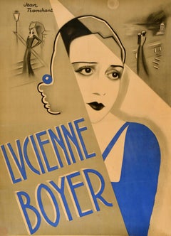 Original Vintage Poster Lucienne Boyer Jean Tranchant Queen Of Paris Nightlife