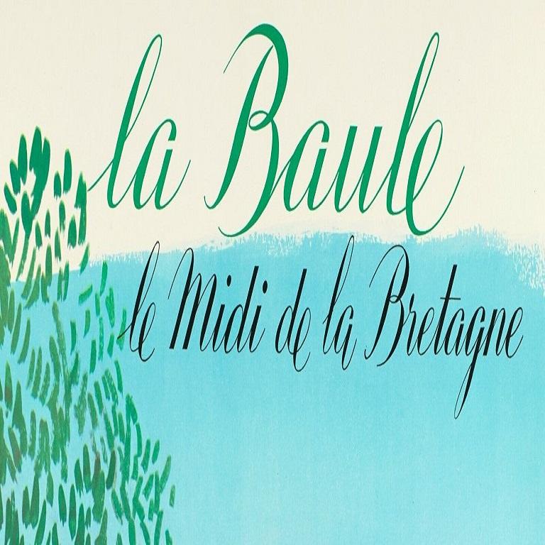 Original-Vintage-Poster-Malcles-La Baule-Bretagne-Golf-Tennis, 1959 im Zustand „Gut“ im Angebot in SAINT-OUEN-SUR-SEINE, FR