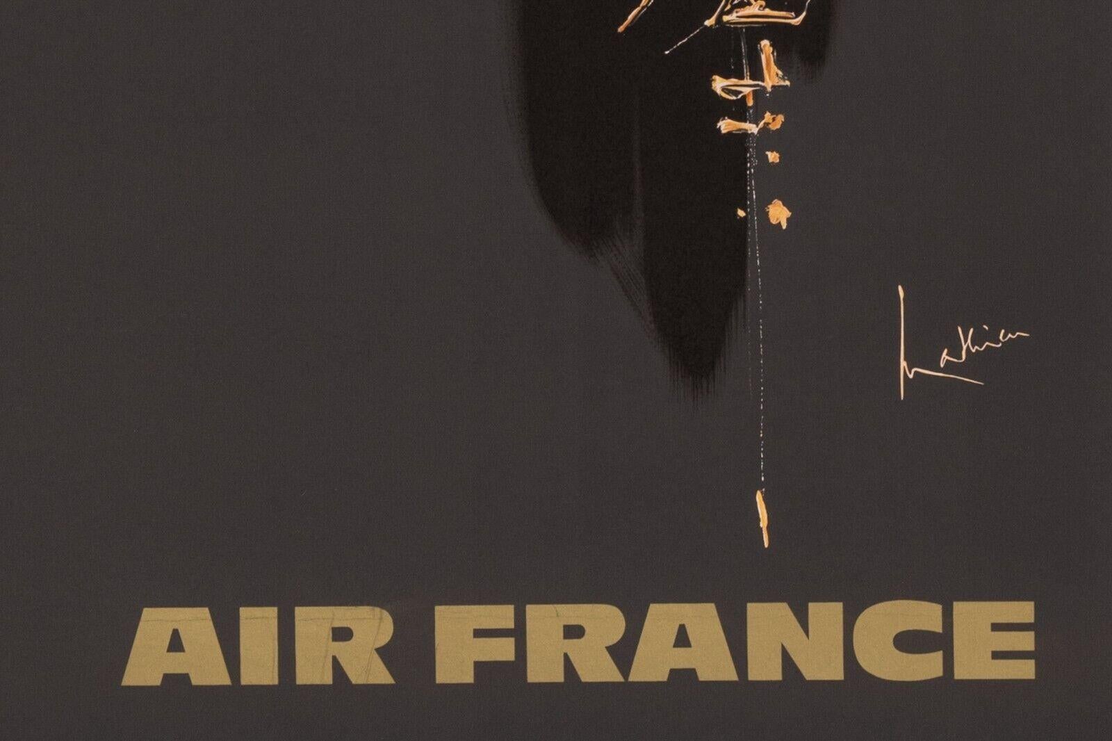Georges Mathieu, Original Vintage Airline Poster, Air France, Spain, 1967 In Good Condition For Sale In SAINT-OUEN-SUR-SEINE, FR
