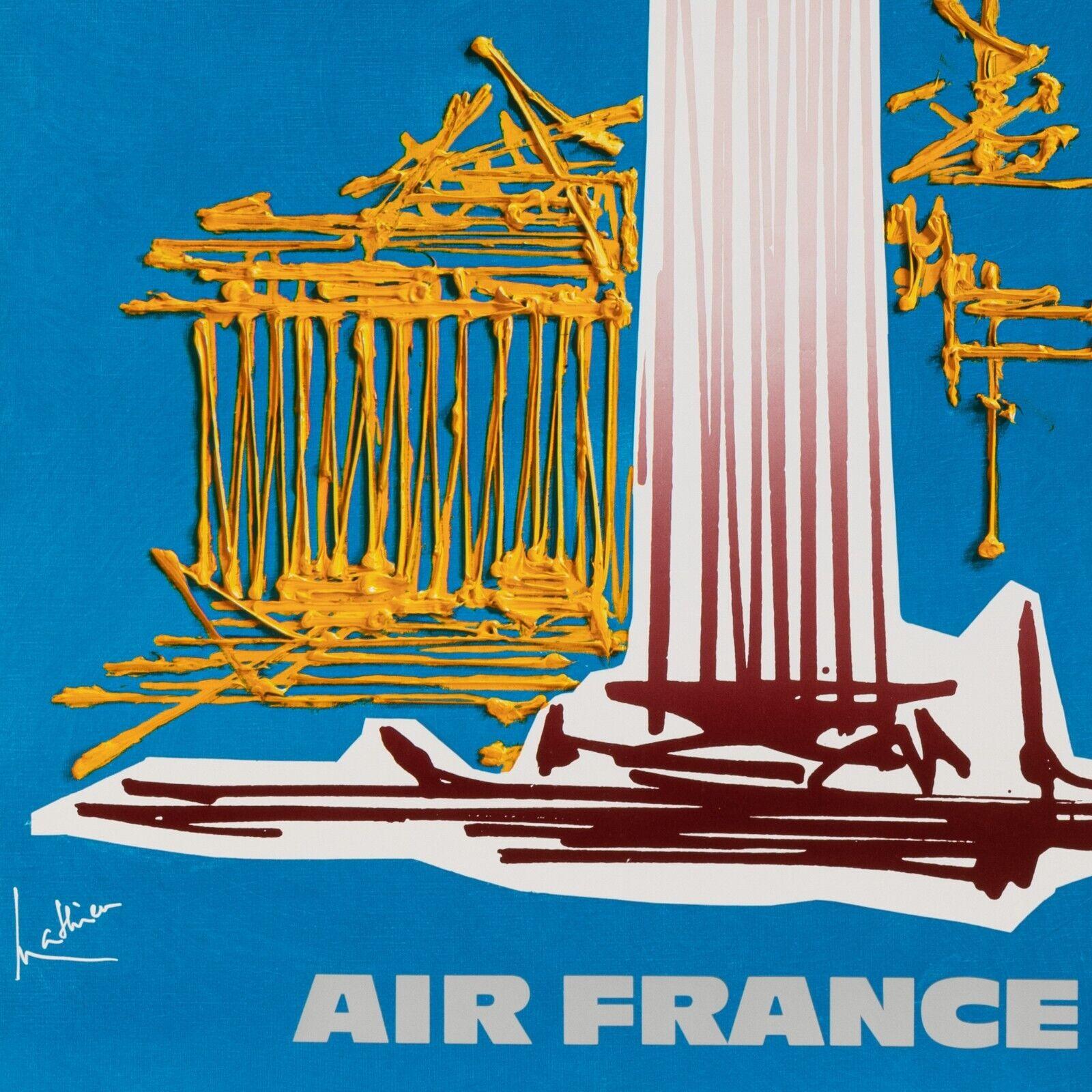 Français Georges Mathieu, Affiche originale d'une compagnie aérienne, Air France Grèce, Athènes, 1967 en vente